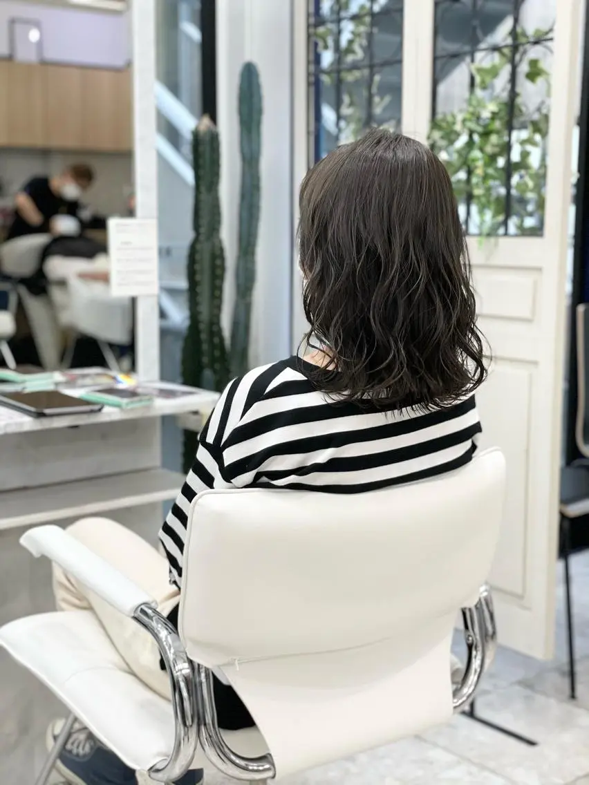 ミディアム カラー パーマ ヘアアレンジ 🧸髪質改善特化 金澤 彩香🎀のヘアスタイル