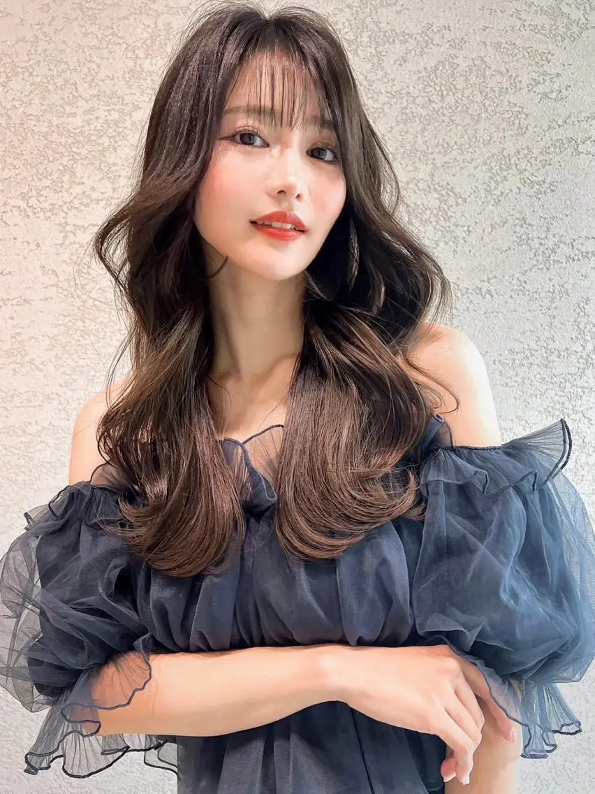 ロング カラー カット ヘアカラー トリートメント レイヤーカット/ 顔周り 五島巨幹のヘアスタイル