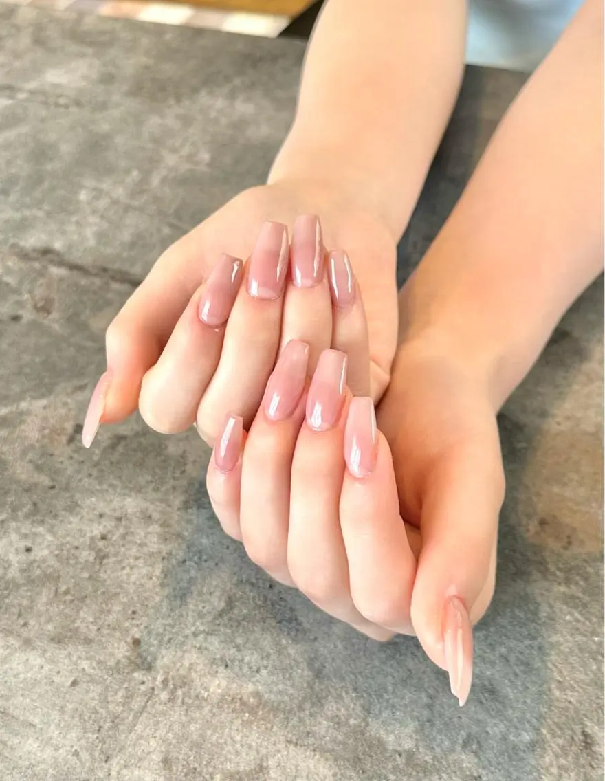 ネイル フラワーネイル フットネイル フレンチネイル ジェルネイル ガラスフレンチ nail salon amanoのネイルデザイン