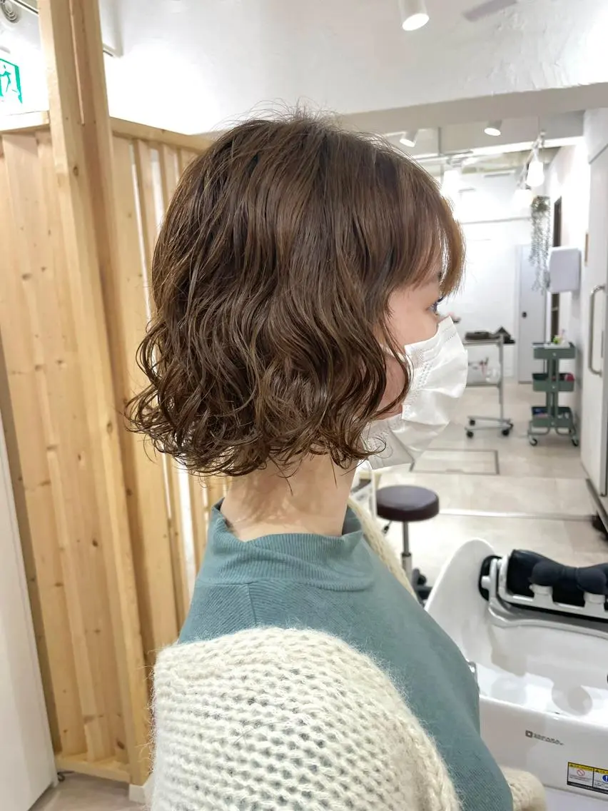 ショート カラー パーマ 髪質改善 縮毛矯正/ レイヤー/銀座/本木のヘアスタイル