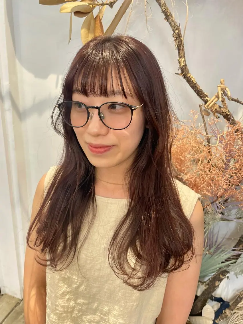 ロング カット ヘアカラー 透明感カラー 🦋AYAのヘアスタイル