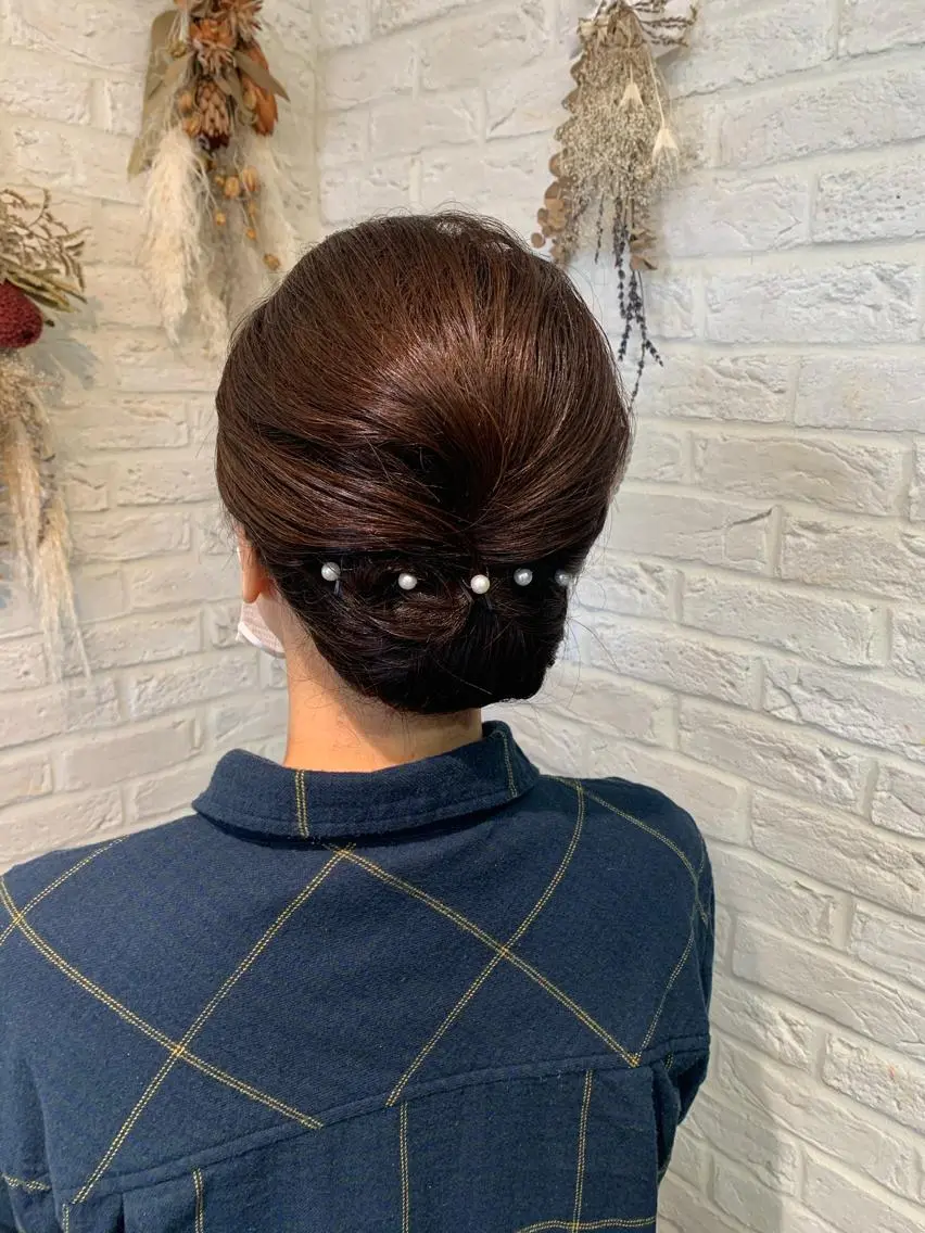 ヘアアレンジ 着物ヘア 入学式 卒業式のヘアスタイル ヘアセット 伊藤 栄子のヘアスタイル