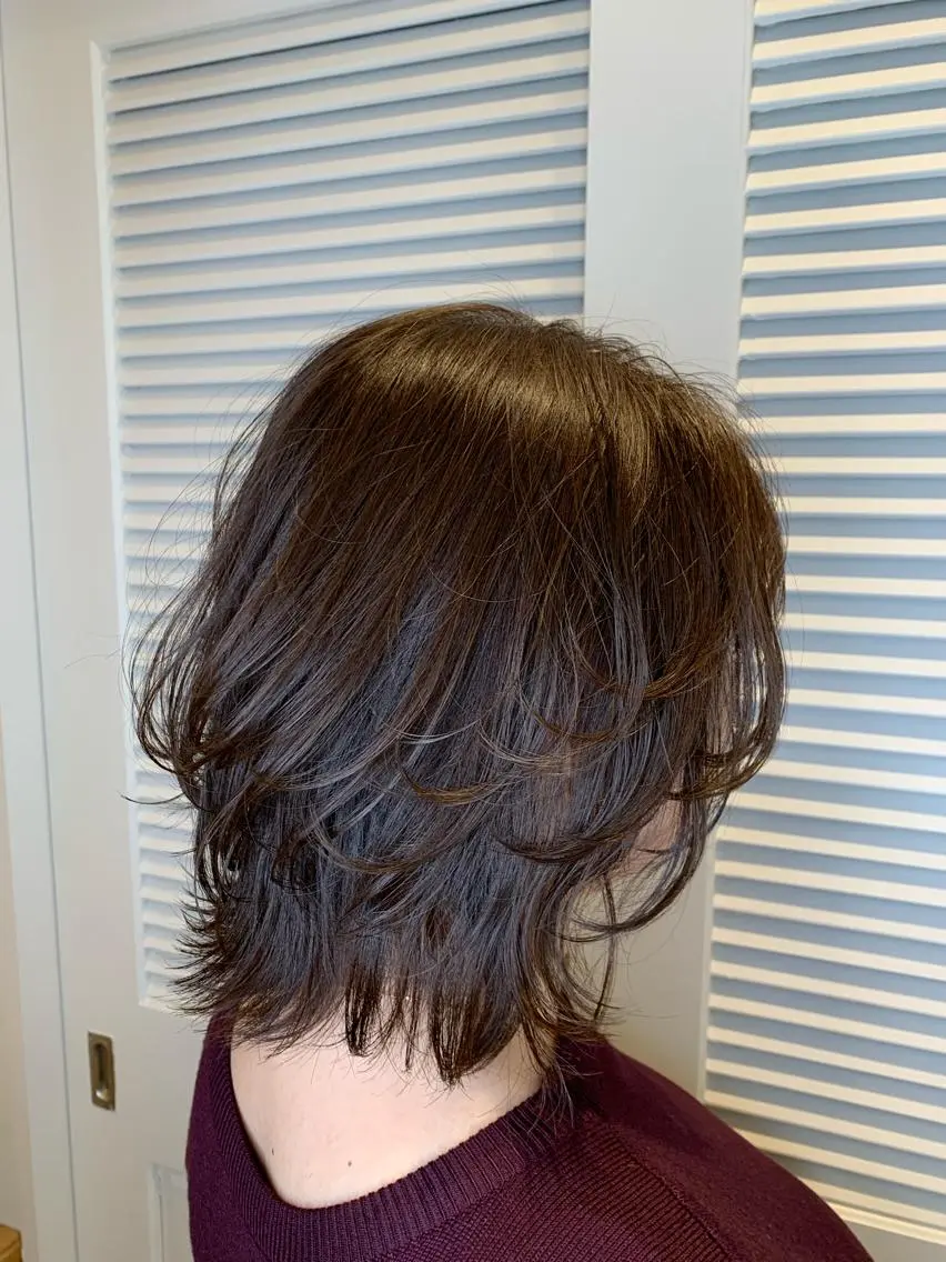 ミディアム レイヤーカット ウルフカット ウルフレイヤー ⭐️店長 藤野 正博⭐️のヘアスタイル