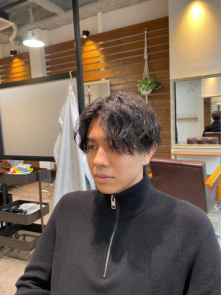 パーマ メンズ メンズパーマ 波巻きパーマ カット パーマ 三井淳平 /メンズパーマのヘアスタイル