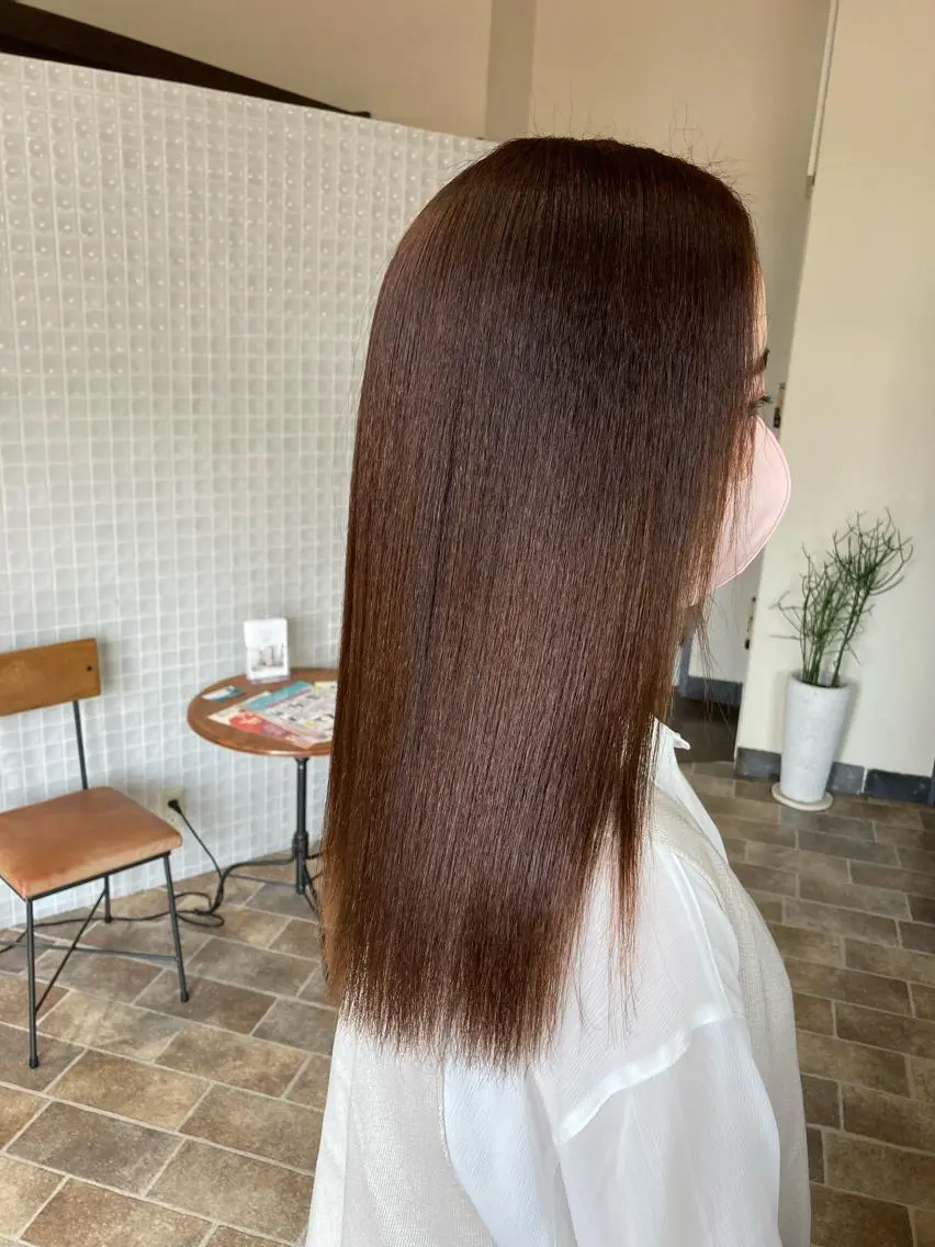 ロング 縮毛矯正 加藤 泰地のヘアスタイル