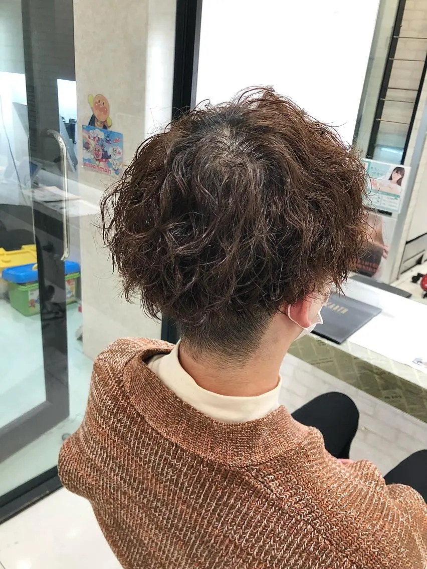 ショート パーマ メンズ カット パーマ 木野 翔斗のヘアスタイル