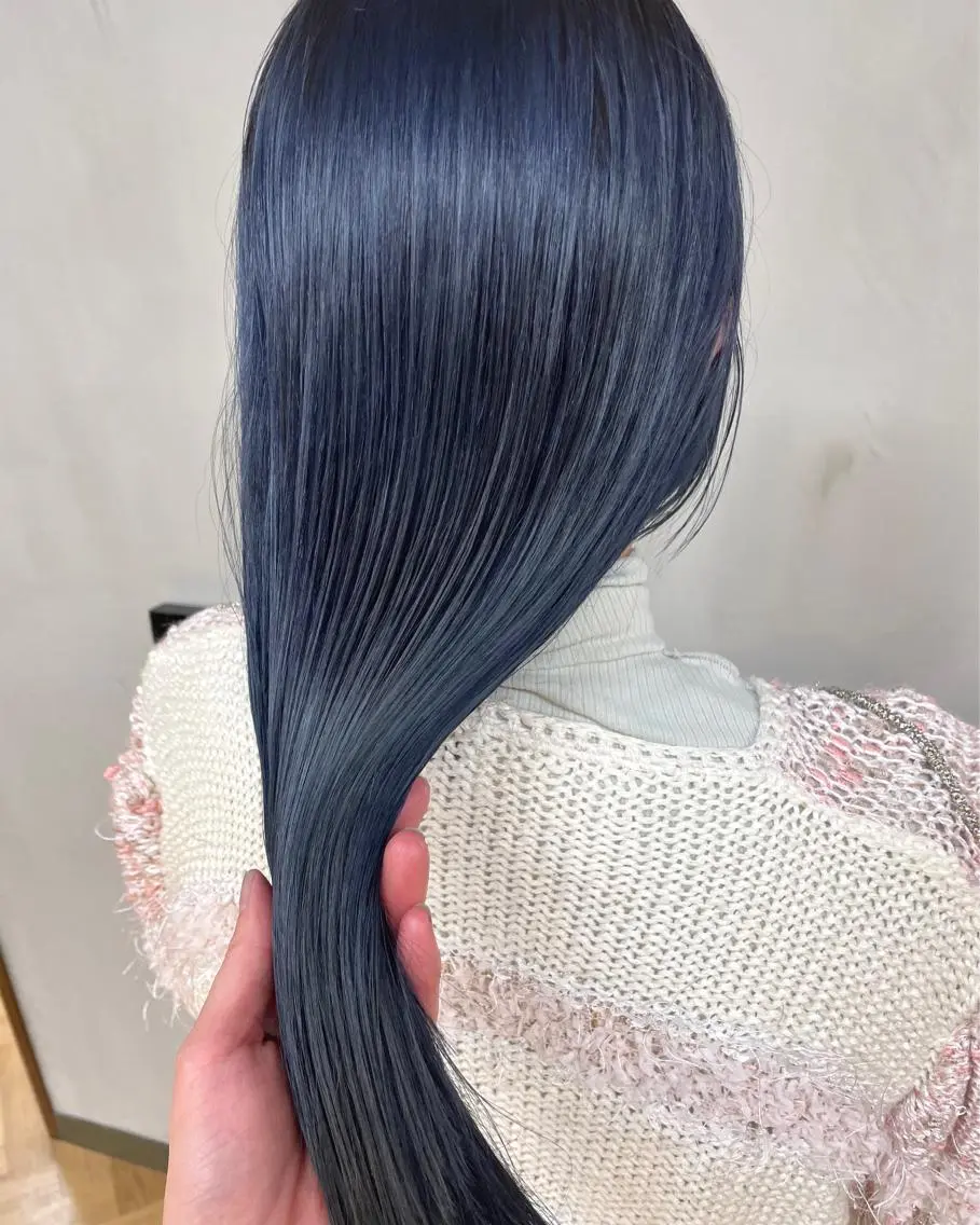 ミディアム カラー パーマ ヘアアレンジ メンズ キッズ ネイル マツエク・マツパ アイブロウ ブルーカラー ブルーラベンダー ラベンダーカラー ブルー カット ヘアカラー トリートメント tatsumi/ボブ ウルフ/レイヤーのヘアスタイル
