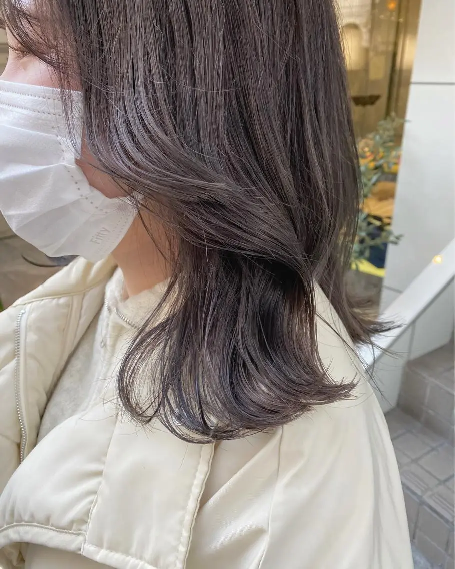 ミディアム カラー ヘアアレンジ マツエク・マツパ アイブロウ グレージュ 透明感カラー🫧ヘア セット🫧松本菜月の眉毛・アイブロウイメージ