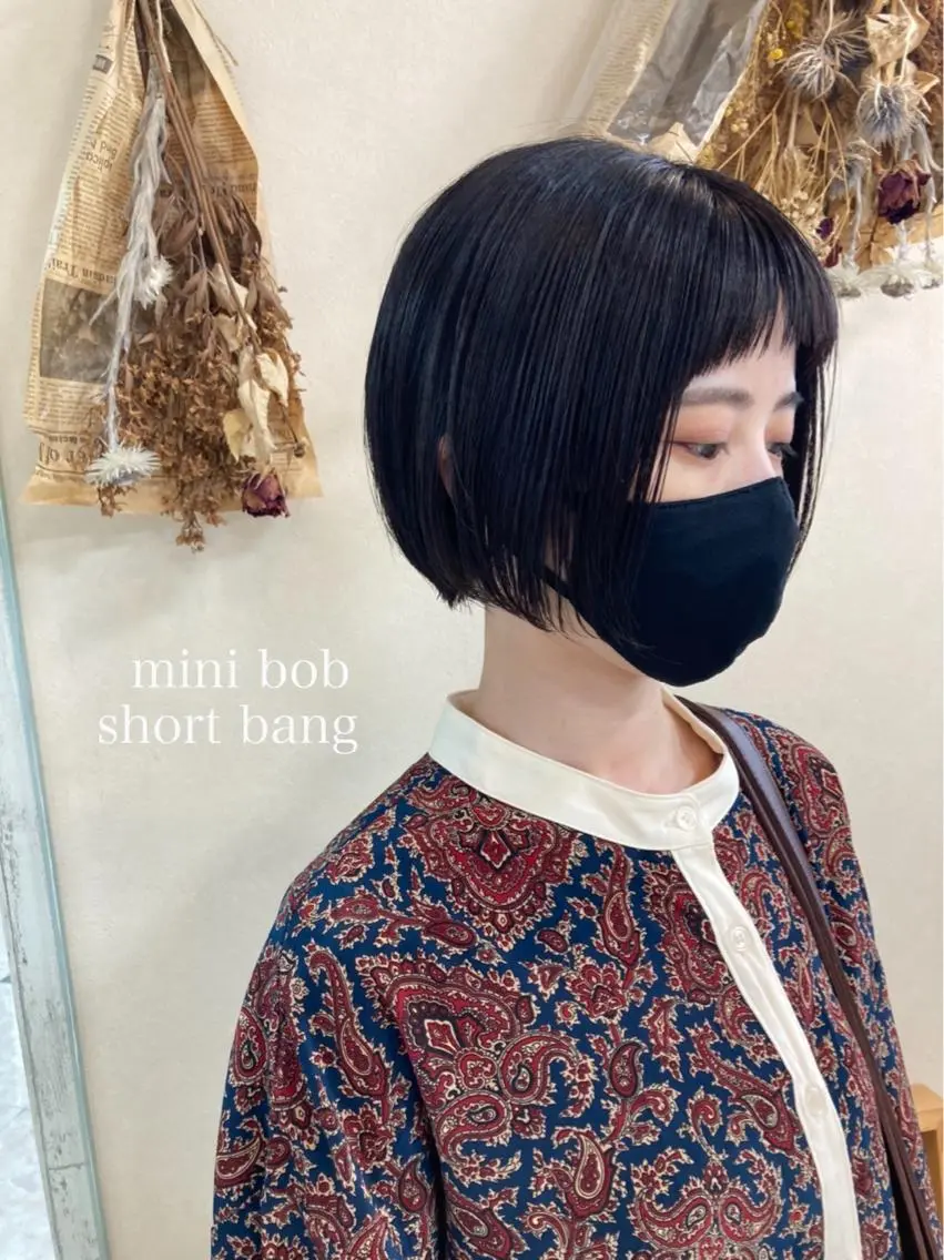 ショート 切りっぱなしボブ ショートボブ ハンサムショート ボブ オン眉 カット トリートメント 初めてのショート お任せください✂️のヘアスタイル