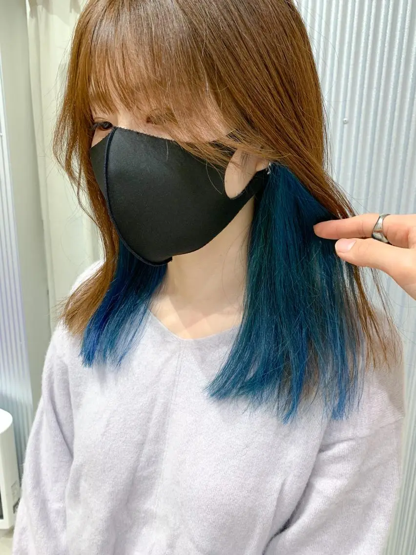 セミロング カラー ヘアアレンジ ブリーチ ヘアカラー トリートメント yuka .のヘアスタイル