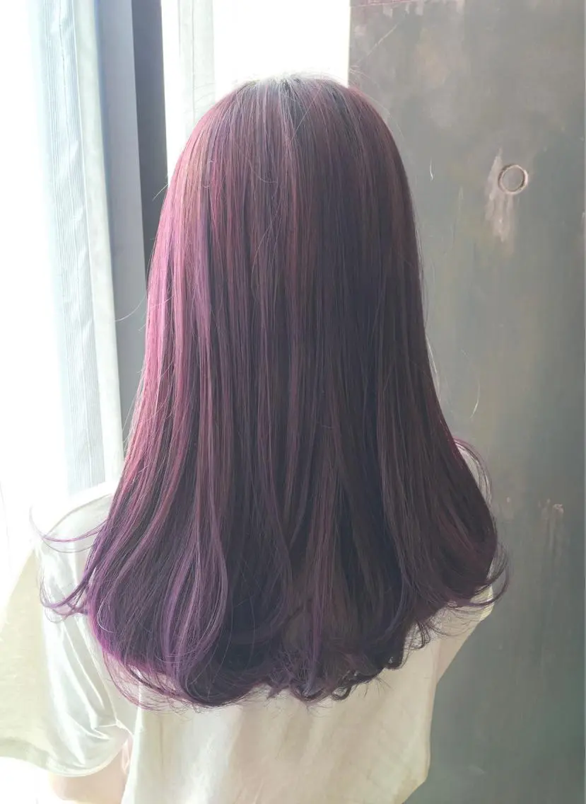 セミロング カラー 中田 敏明のヘアスタイル