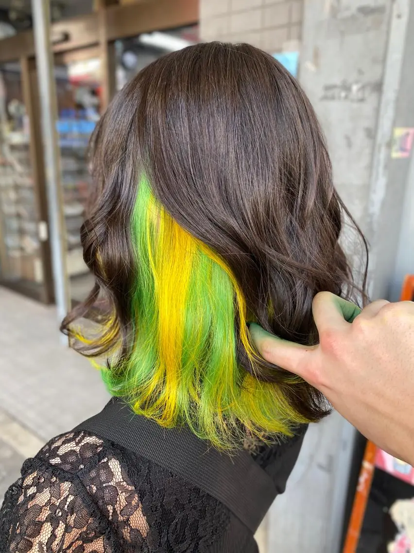 ミディアム ヘアカラー ゆぴ☾‪/推しカラー /ハイトーンのヘアスタイル