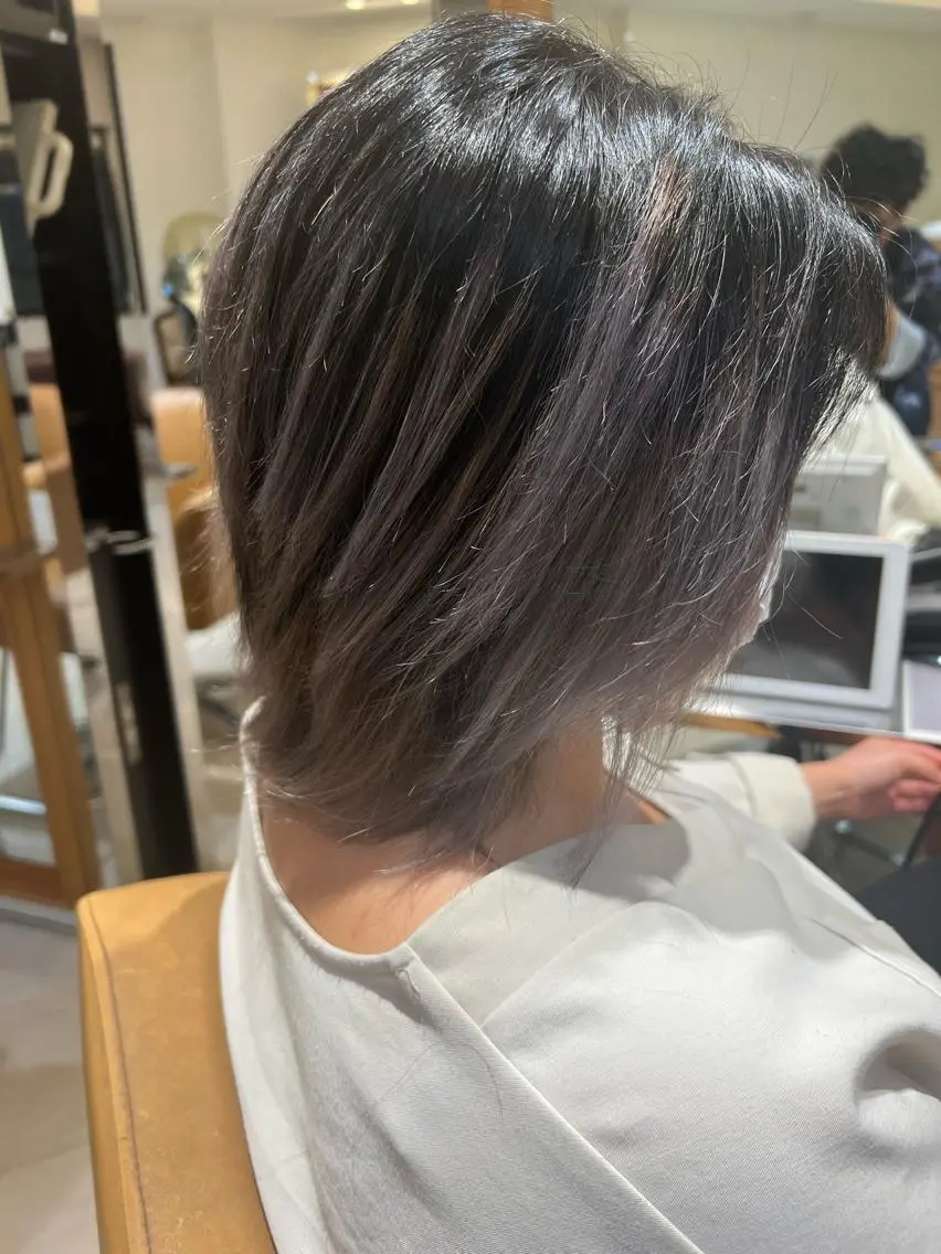 ショート カラー バレイヤージュ レイヤーカット ショートヘア ウルフカット 坂本 優輝のヘアスタイル