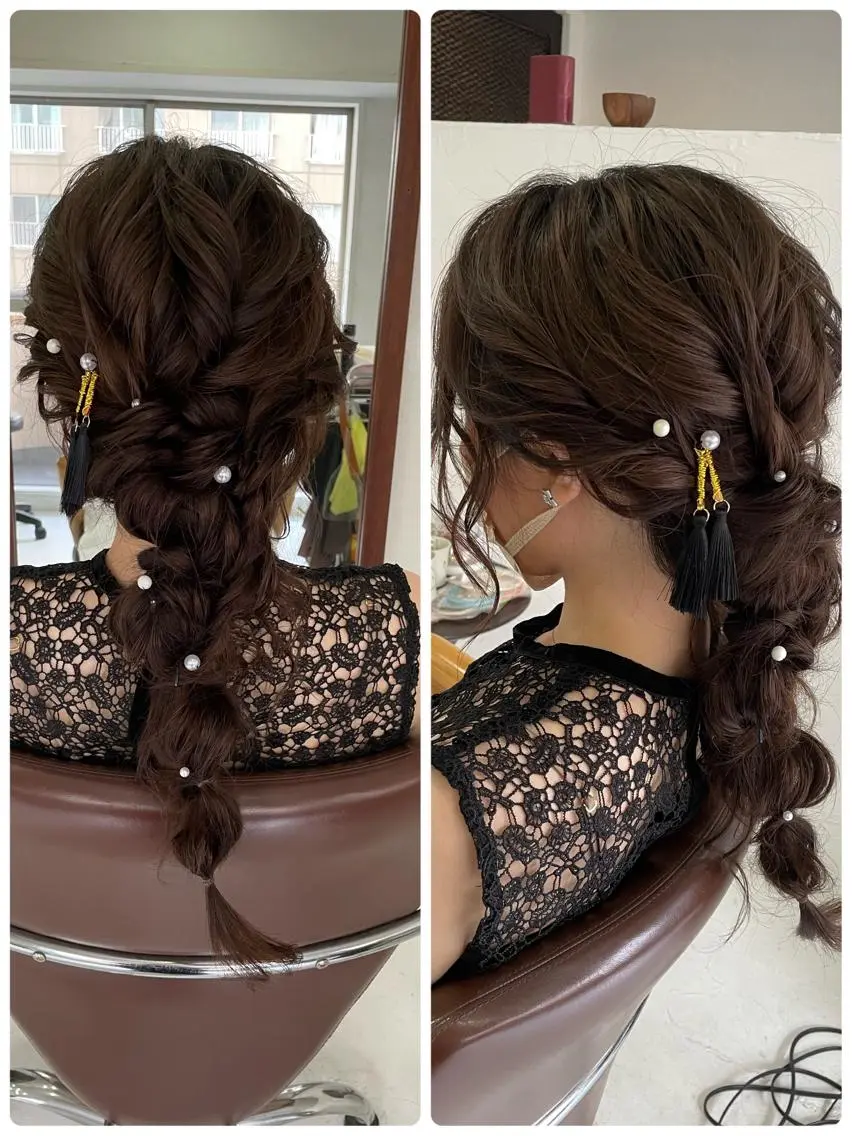 ロング ヘアアレンジ HempBeauty 浅野アサミのヘアスタイル