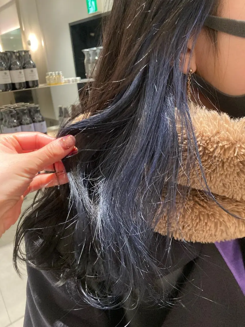 ロング カラー 学生 ヘアカラー トリートメント ヘッドスパ ヘアセット オリーブ透明感カラー 表参道/MIKUのヘアスタイル