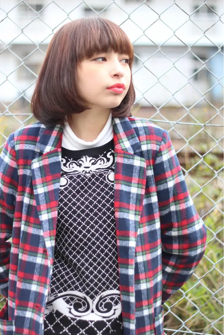 ショート カット ヘアカラー 縮毛矯正 トリートメント 髪質改善縮毛矯正/暖 色カラー/ウエダカナのヘアスタイル