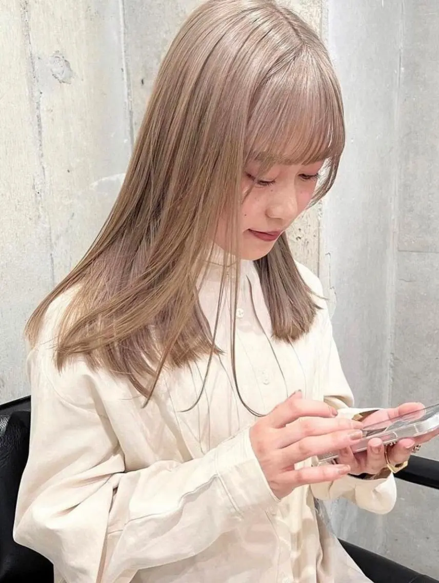 カラー セミロング 🎆浴衣着付け👘 ✨ヘアセット🐹のヘアスタイル