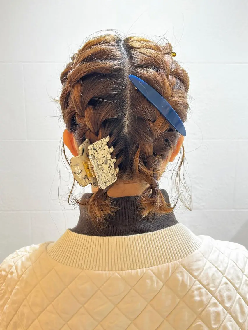 ミディアム カラー ヘアアレンジ キッズ マツエク・マツパ アイブロウ 透明感カラー🫧ヘア セット🫧松本菜月の眉毛・アイブロウイメージ