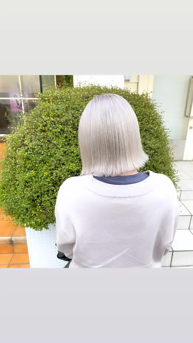 ショート カラー ヘアアレンジ ヘアカラー ハイトーンカラー🌈 メンズパーマ鈴木康平のヘアスタイル