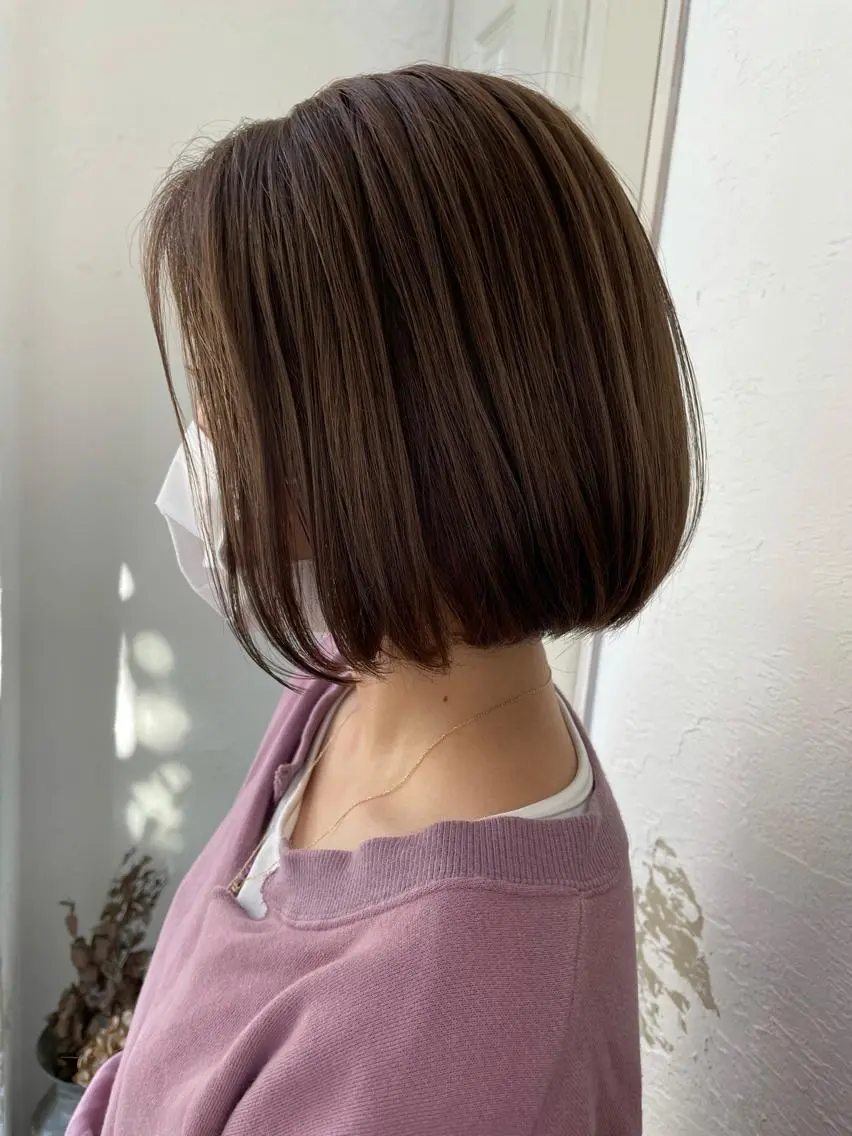 ミディアム カラー fio マナミのヘアスタイル