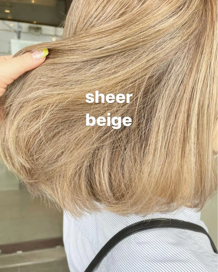 セミロング カラー ヘアカラー トリートメント ハイトーンカラー♡ yuのヘアスタイル