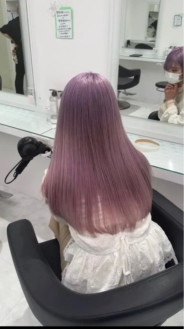 ロング カラー ヘアカラー トリートメント ヘアセット ウルフカット×ハイ トーン職人🤍ゆうひのヘアスタイル