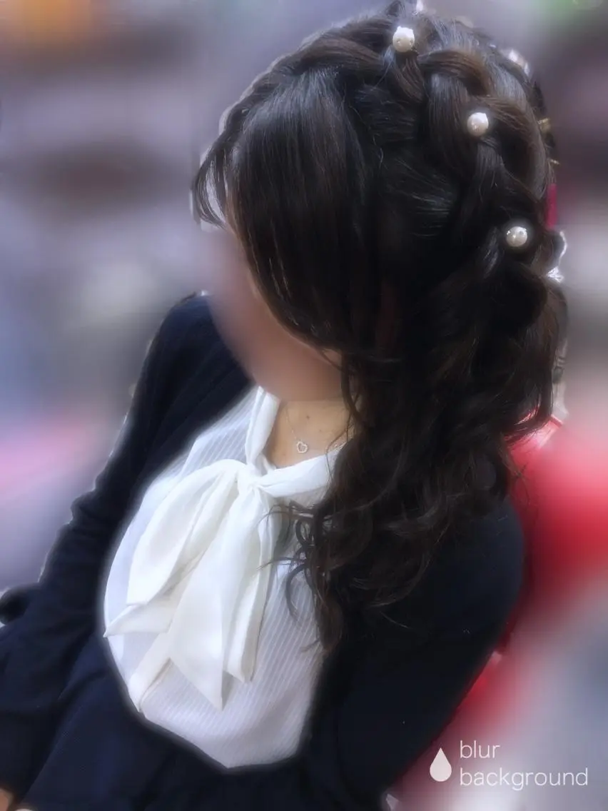 ロング ヘアアレンジ 結婚式・ブライダル ヘアセット しー ちゃんのヘアスタイル