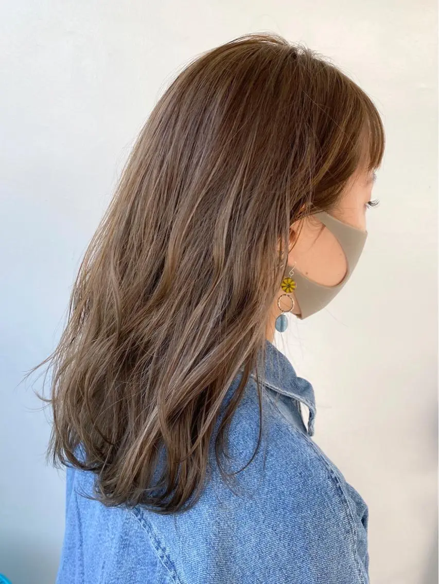 ミディアム カラー ヘアカラー トリートメント 中屋恵美⁑透明感 カラー⁑ナチュラルのヘアスタイル