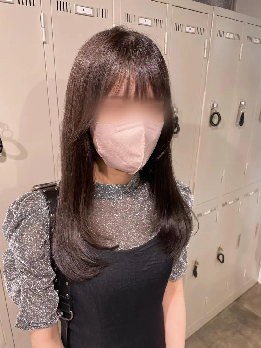 ロング カラー パーマ ヘアアレンジ メンズ キッズ ネイル マツエク・マツパ アイブロウ 透明感カラー・レイヤ ー🎀amika🎀のヘアスタイル