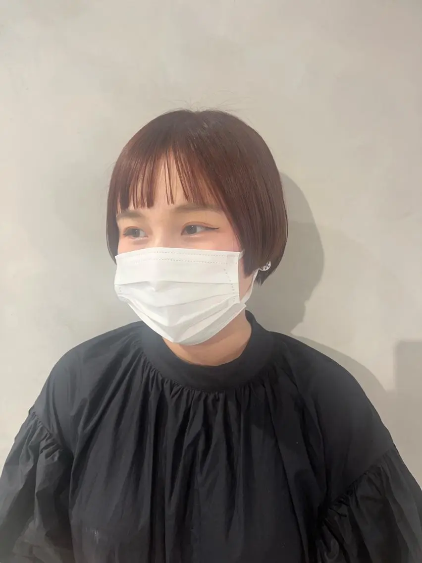 ショート カット ヘアカラー トリートメント ボブ/ベージュ/ パーマ🪿近森ゆいのヘアスタイル