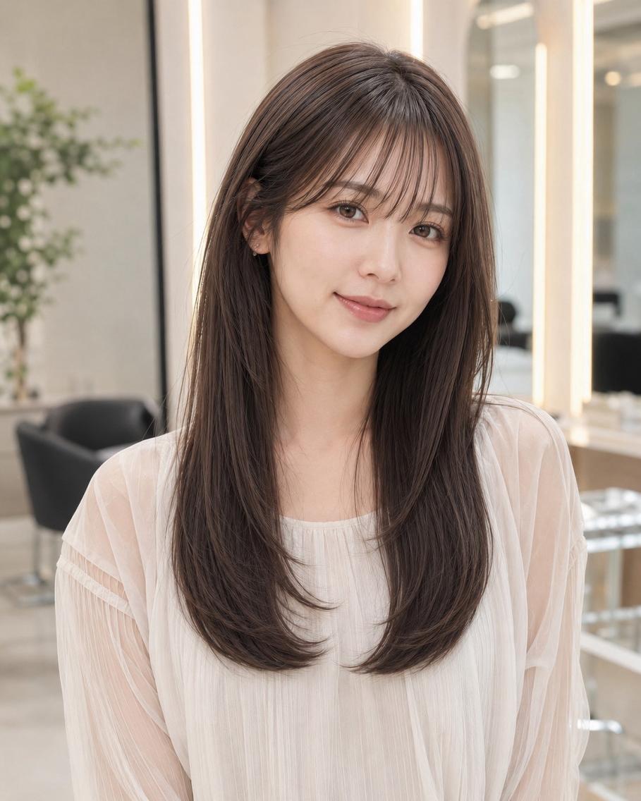 ミディアム jill by gisel 博多のヘアスタイル