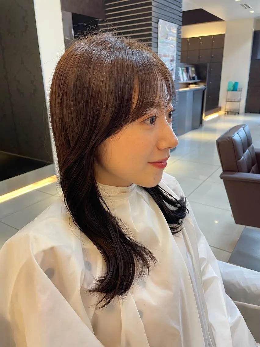 ロング ヘアアレンジ 韓国風ヘア トリートメント 🤎韓国ヘア ベージュ まゆか🤎のヘアスタイル