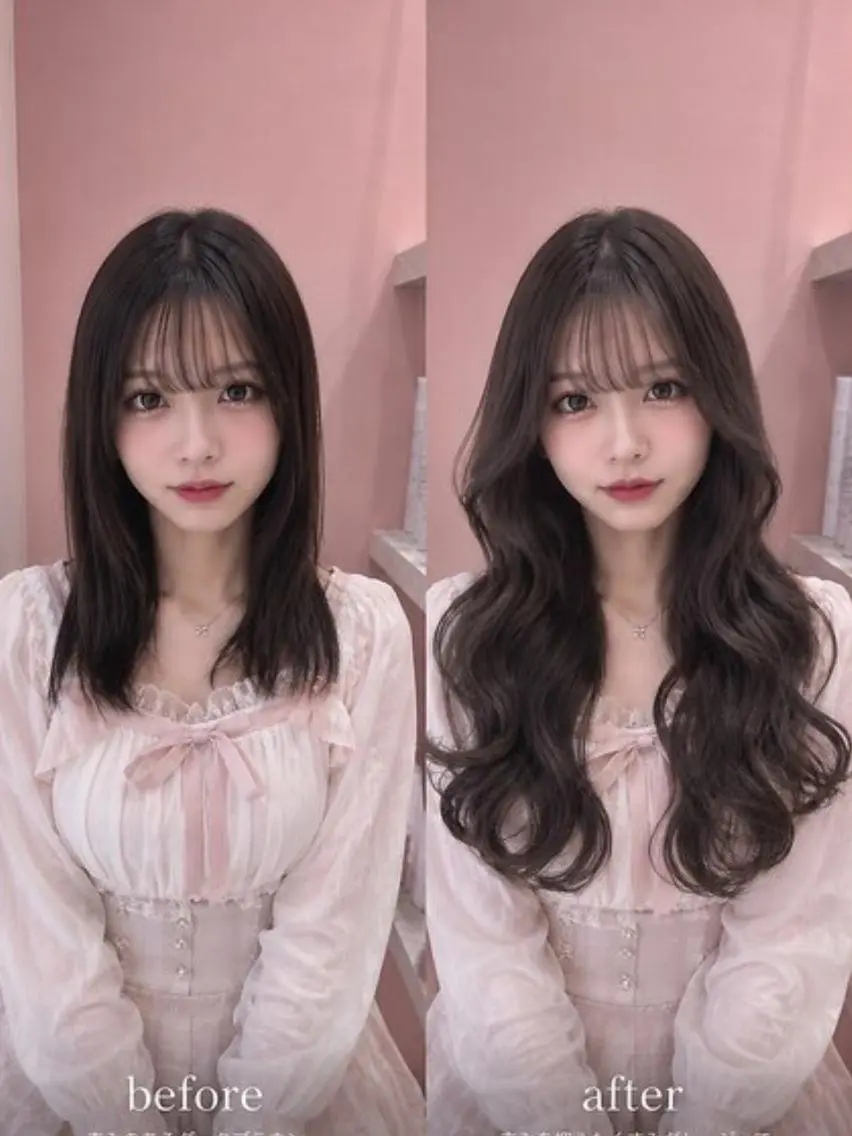 カラー ロング むら 結菜のヘアスタイル