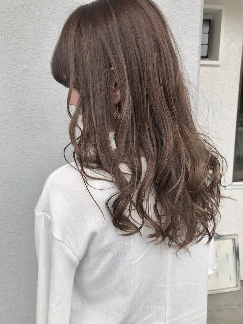 セミロング カラー ヘアカラー レイヤーカット匠 イソザキノリユキのヘアスタイル
