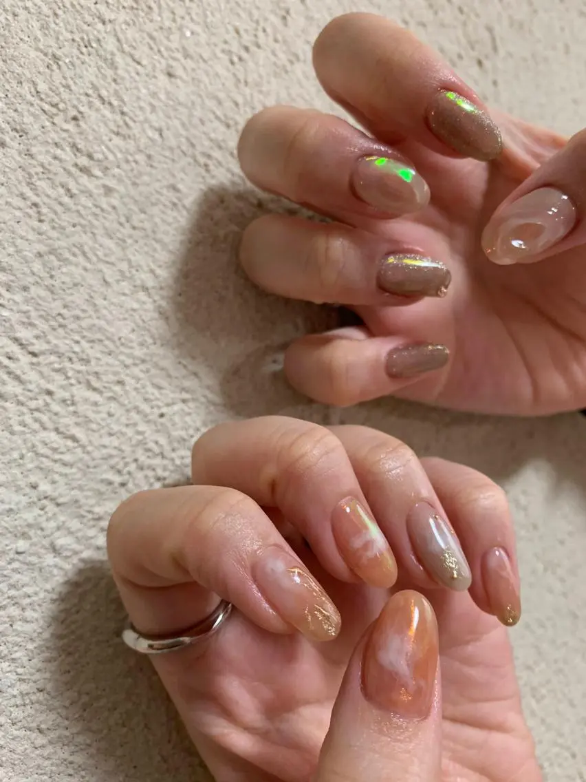 ネイル ハンドネイル 𝑡𝑖𝑎𝑚𓂃 きむらゆきののネイルデザイン