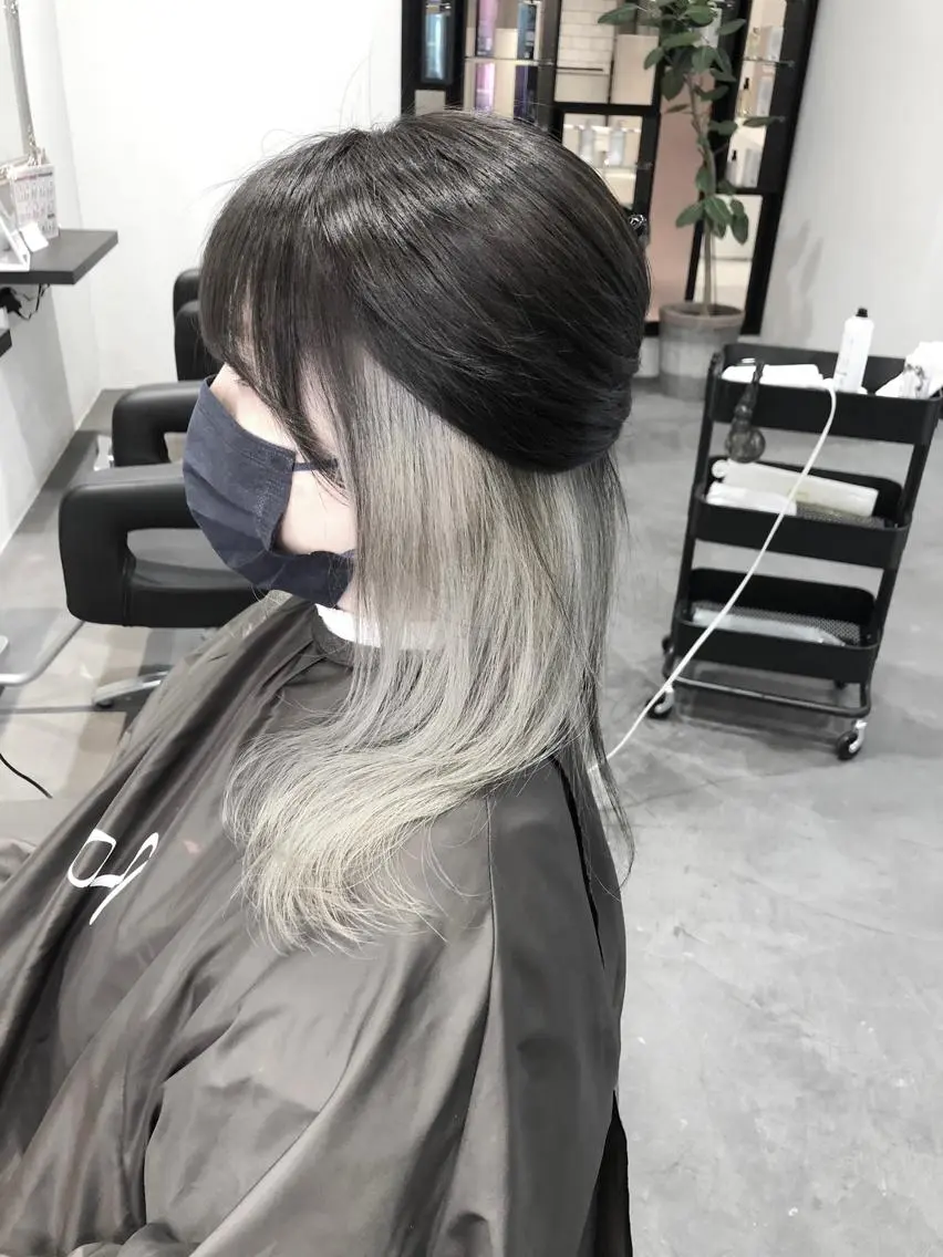 ミディアム カラー 縮毛矯正 トリートメント LOOP hairのヘアスタイル