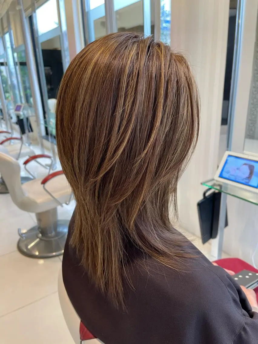 ミディアム カラー ヘアカラー 杉田 一浩のヘアスタイル