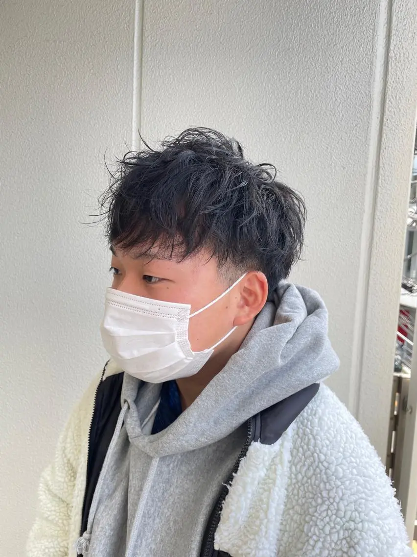 ショート ヘアアレンジ メンズ マッシュ カット トリートメント ヘッドスパ ヘアセット 艶カラー✨縮毛矯正✨ 翁長孝輔のヘアスタイル