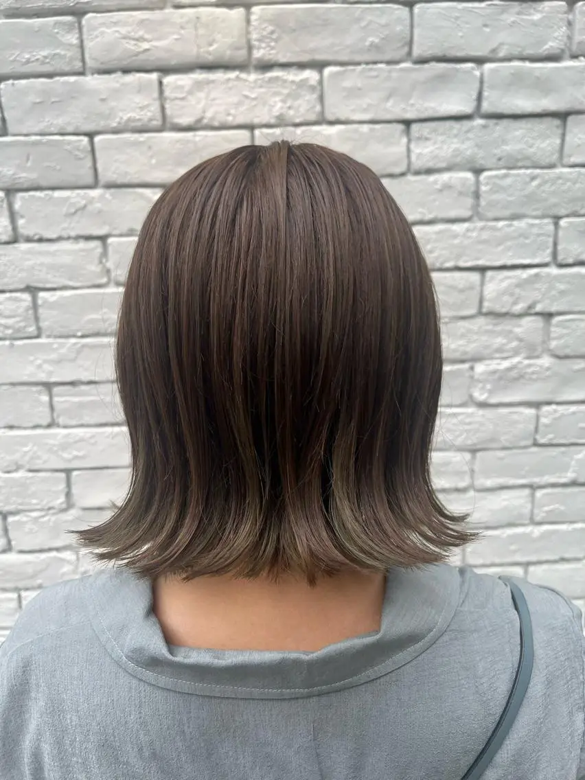 ミディアム カラー ベージュカラー オリーブベージュ カット ヘアカラー トリートメント 🌈透明感カラー🌈 🌟吉田祐介🌟のヘアスタイル