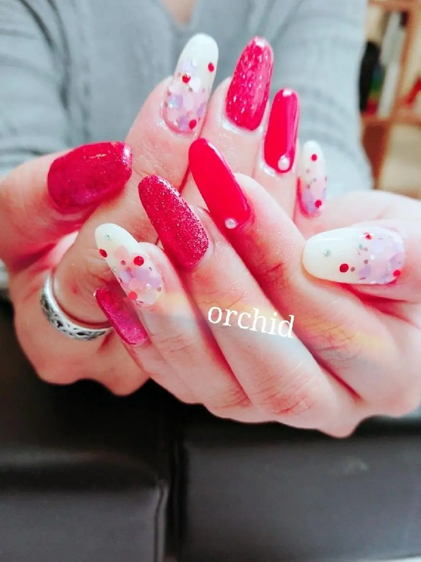 ネイル バレンタイン orchid ♡オーキッドのネイルデザイン