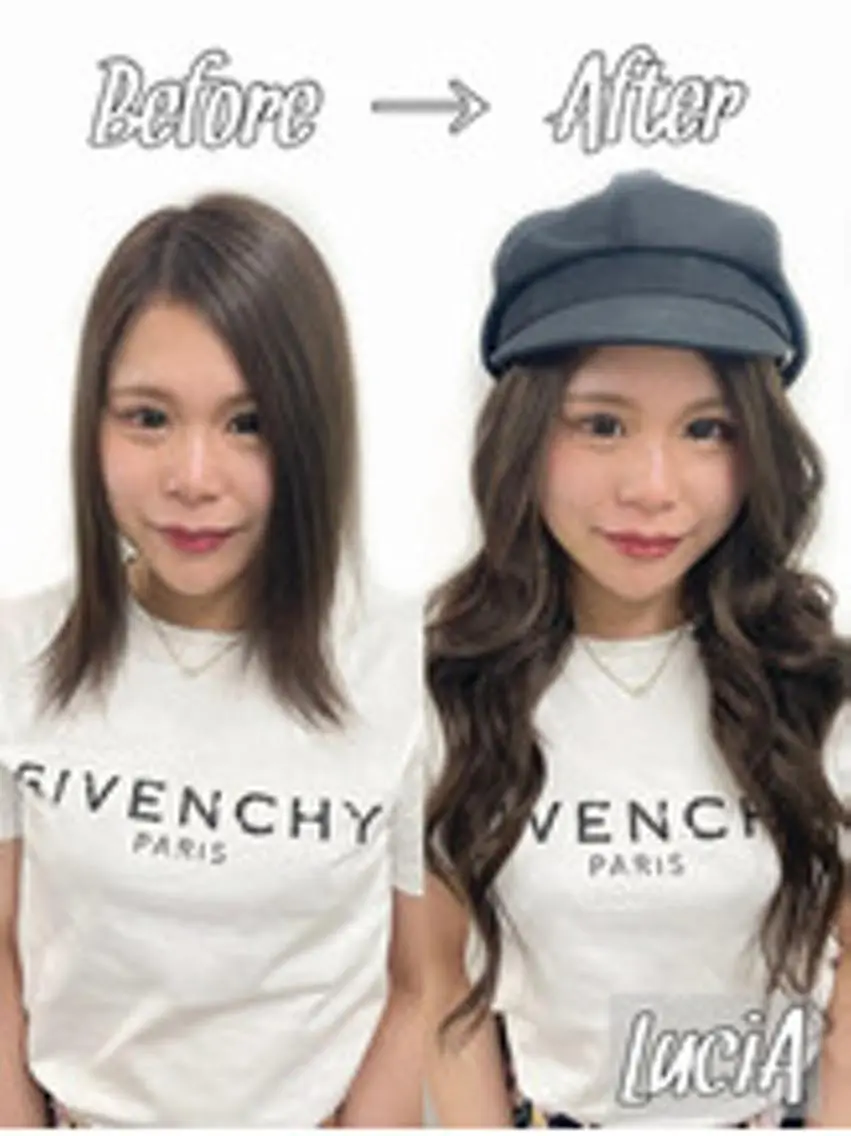 カラー ロング ヘアアレンジ エクステ7:30〜 LuciA\5900のヘアスタイル