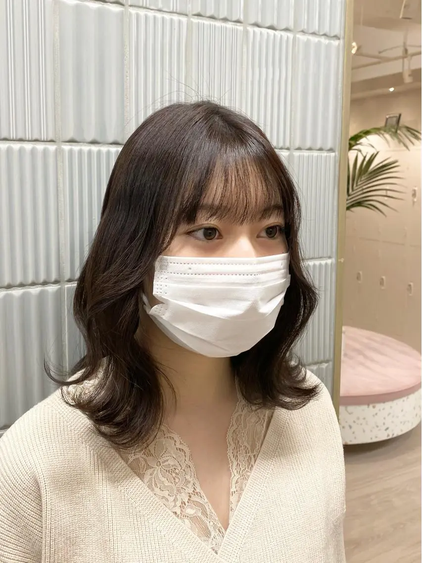 ミディアム カラー 髪質改善、縮毛矯正/ ネモト　マサヒデのヘアスタイル