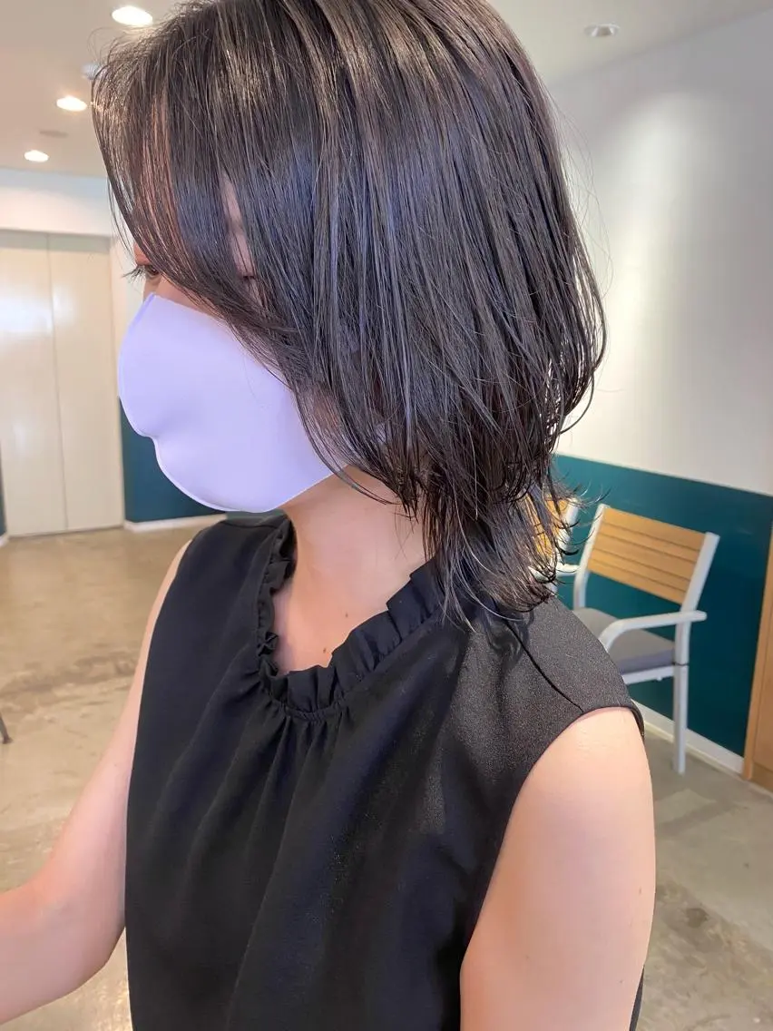ミディアム ボブ レイヤーカット 武内 凌レイヤーカット🐺のヘアスタイル