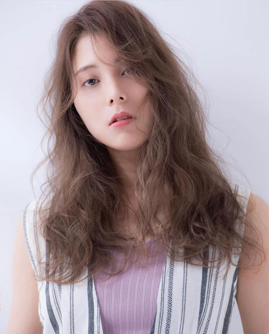 ロング カラー ヘアカラー トリートメント ヘアセット レイヤー/艶髪 🇰🇷Ryotaのヘアスタイル