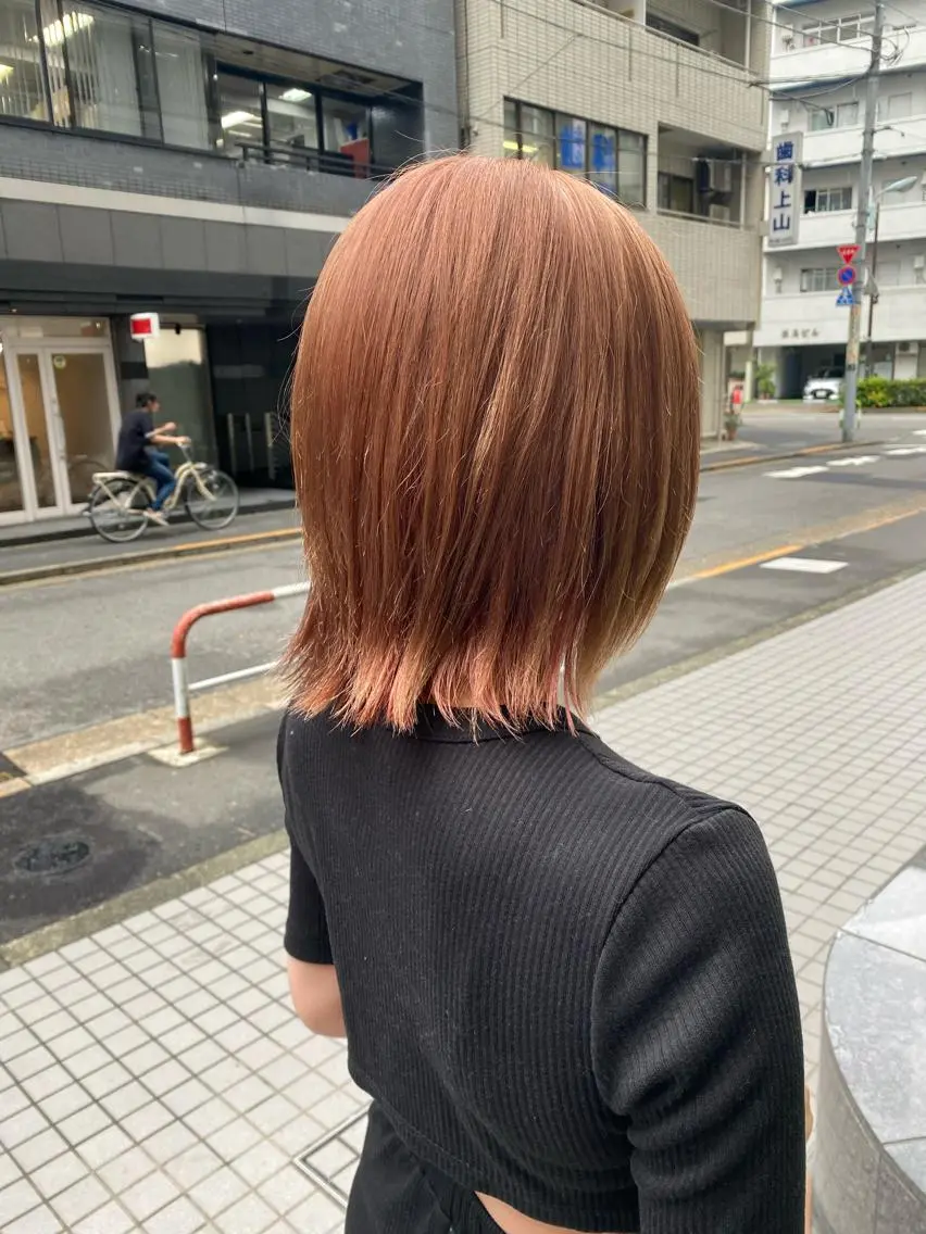 ミディアム カラー ベージュカラー ブリーチ ピンクカラー ピンクベージュ Riganuts王子 Hayato✂︎のヘアスタイル