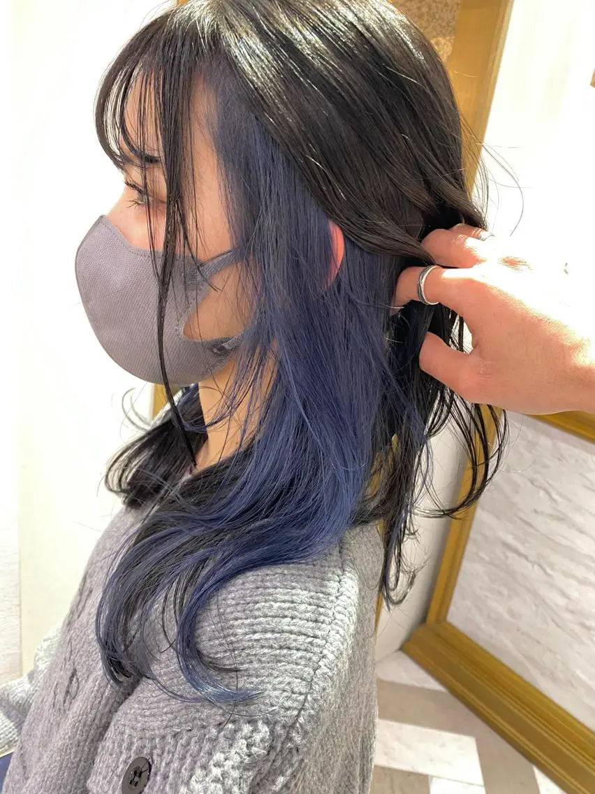 ミディアム カラー ヘアカラー トリートメント レイヤーカット /透明感カラー西田のヘアスタイル