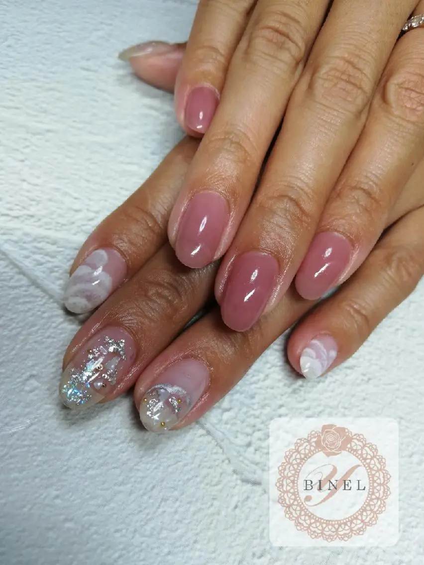 ネイル 持ち込み ハンドネイル Nail Salon Y.BINELのネイルデザイン
