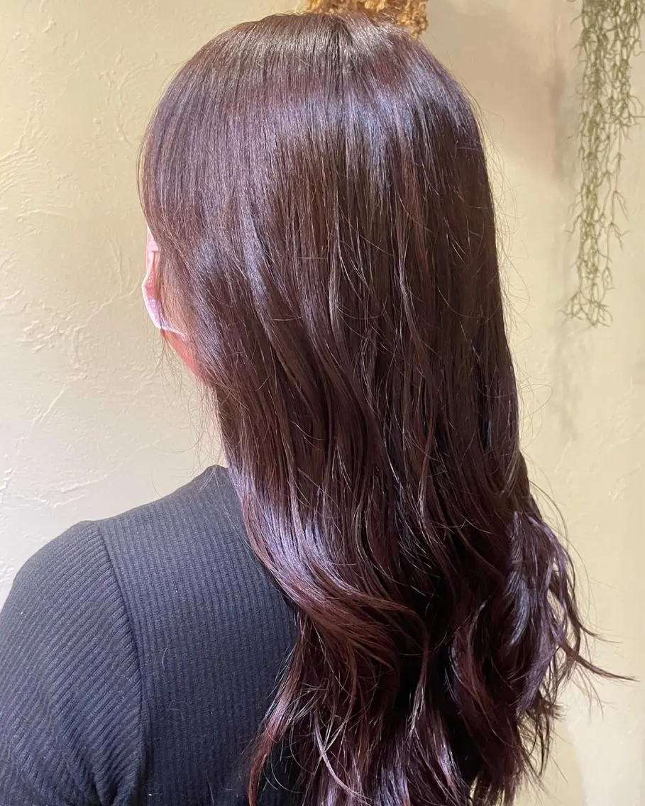 ロング カラー 豊崎 左知のヘアスタイル