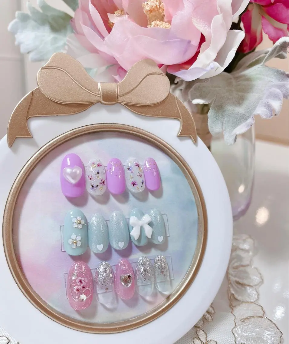 ネイル 春ネイル ハンドネイル FLARE NAIL フレアネイルのネイルデザイン