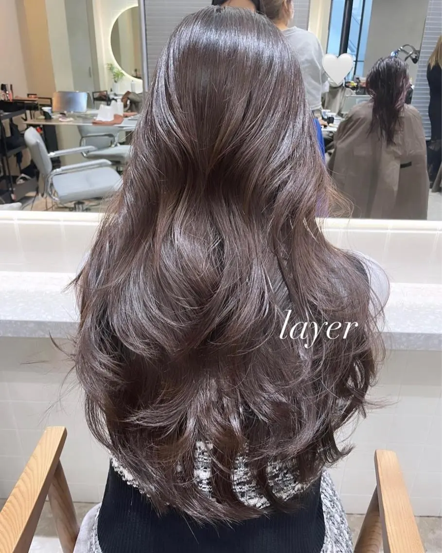 ロング ロングレイヤー レイヤーカット ロング YUKI / レイヤーカット🤍のヘアスタイル